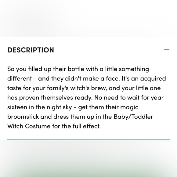 Tipsy Elves BABY / TODDLER WITCH COSTUME size 3T - Picture 3 of 3